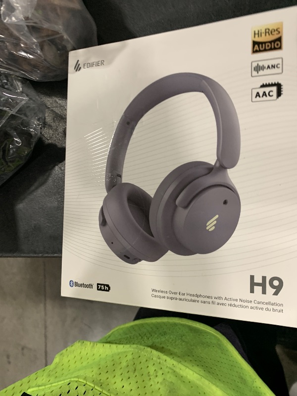 Photo 1 of Edifier H9 Hybrid Active Noise Cancelling Headphones Bluetooth 5.4, Over Ear Headphones Wireless with 75H Playtime, Hi-Res Audio, Spatial Audio, Multipoint Connection, Clear Calls, Foldable - Grey