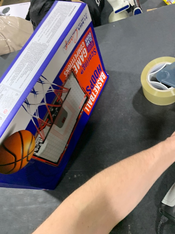 Photo 1 of HopeRock Indoor Basketball Hoop, Over The Door Mini Basketball Hoops for Kids, with LED Light and Scoreboard, Birthday Gifts for 5 6 7 8 9 10 11 12 Years Old Boys Girls, Sports Toys