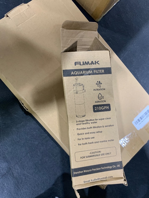 Photo 1 of FUMAK 210GPH Fish Tank Filter in-Tank Filter for 40-60 Gallon Tanks, 3-Stage Internal Aquarium Filter Turtle Tank Filter with Dual Water Outlet & Aeration