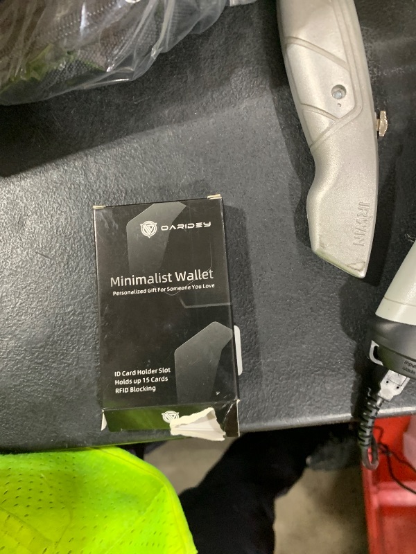 Photo 1 of Minimalist Wallet for Men- Slim Aluminum Metal Money Clip with Clear ID Card Holder, RFID Blocking, Holds up 15 Cards with Cash Clip, Ultra-Thin Tactical Carbon Fiber -Army Green