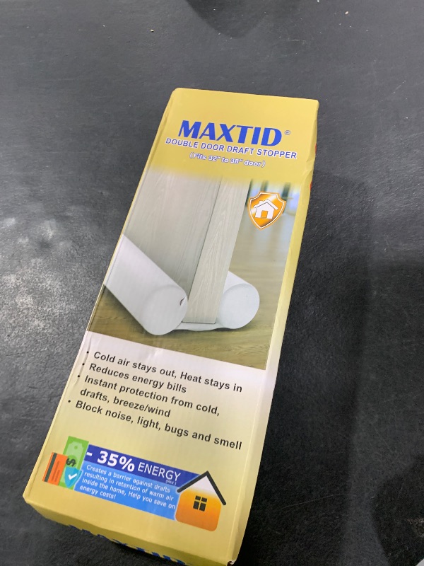 Photo 1 of MAXTID Under Door Draft Blocker Black Door Draft Stopper 38" Noise Reducer Breeze Light Cold Air Guard Sound Proof Door Sweep 32" 36" 38" Weather Stripping Door Bottom Seal Insulation Strip Gap Filler