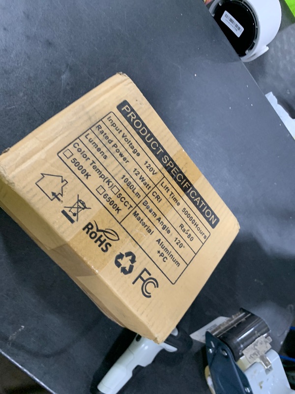 Photo 1 of Foshinlux 12 Pack 6 Inch Ultra-Thin LED Recessed Ceiling Light with Junction Box, LED recessed Lighting 6 inch 12W 110W Eqv, LED Downlights,1050LM High Brightness can Lights?