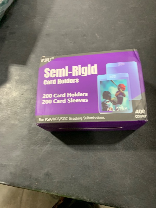 Photo 1 of 200ct Semi Rigid Card Holders & 200ct Card Sleeves for PSA, SGC, BGS, CSG Graded Card Submissions, Semi Rigid Card Sleeves, Baseball Card Protectors, PSA Graded Card Sleeve for Trading Card