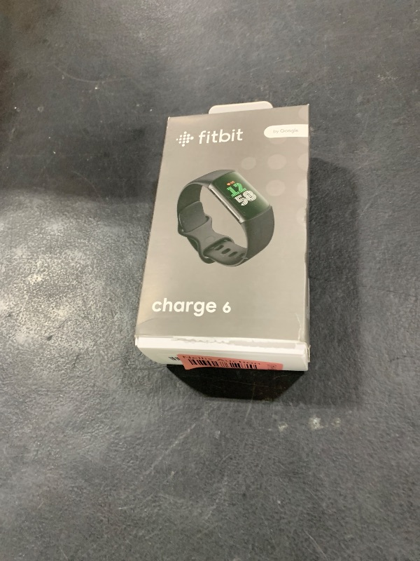 Photo 1 of Fitbit Charge 6 Fitness Tracker with Google apps, Heart Rate on Exercise Equipment, 6-Months Premium Membership Included, GPS, Health Tools and More, Obsidian/Black, One Size (S & L Bands Included)