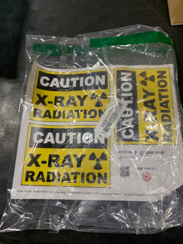 Photo 1 of Vinyl Stickers - Bundle - Safety and Warning & Warehouse Signs Stickers - Caution X-Ray Radiation Sign - 3 Pack (3.5" x 5")