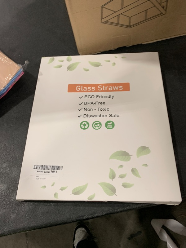 Photo 1 of [12 Pcs] Replacement Glass Straws for Stanley - Compatible with Stanley 40 oz 30 oz Cup Tumbler,12" x 10mm Reusable Clear Glass Straw with 2 Cleaning Brush for Cup Accessories