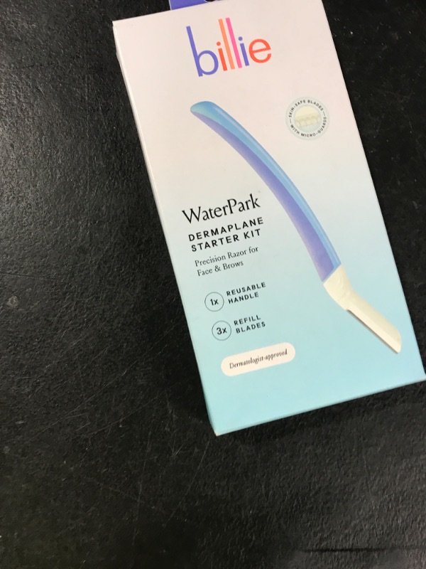 Photo 1 of Billie - Dermaplane Starter Kit - Reusable Handle + 3 Refill Blades - Remove Facial Hair + Perfectly Shape Brows - Dermatologist-Approved - WaterPark