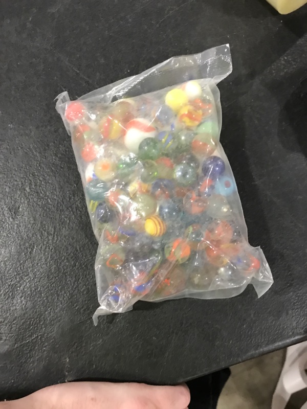 Photo 1 of 100 Pieces Colorful Glass Marbles Set, Cat Eye Marbles Games, Marbles for Kids, DIY Home Vase Decoration 1.38 Inch 0.98 Inch 0.86 Inch 0.6 Inch, Assorted Colors, Styles, and Finishes
