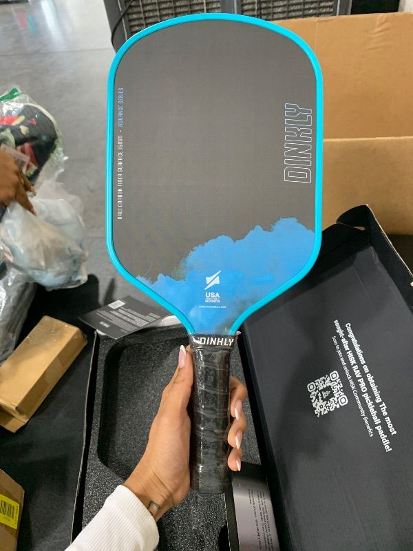 Photo 1 of HISK RAV PRO Pickleball Paddle - Ultimate HIGH END 16mm Japanese Toray T700 Raw Carbon Fiber CFS w/Excellent GRIT Roughness Texture, Aero Dynamic Curve, USAPA Approved, Non Slip Grip
