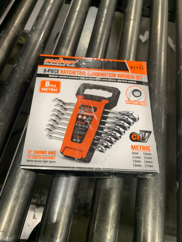 Photo 1 of HORUSDY 8-Piece Metric Ratcheting Wrench Set | Ratchet Combination Wrench Set with Organizer | 72-Teeth | 8mm - 17mm | Chrome Vanadium Steel