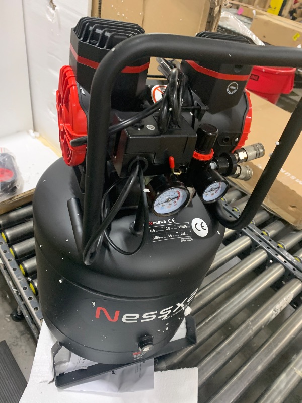 Photo 1 of 14 Gallon Ultra Quiet Air Compressor with 2 Quick Couplers 2HP 8.75 CFM, Max 115 PSI Pressure Oil-Free Air Compressor Tank, 70dB Quiet Compressor for Auto Repair, Tire Inflation 110V/60hz