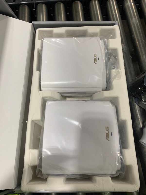 Photo 1 of ASUS ZenWiFi Whole-Home Tri-Band Mesh WiFi 6E System (ET8 2PK), Coverage up to 5,500 sq.ft & 6+Rooms, 6600Mbps, New 6GHz Band, AiMesh,Instant Guard