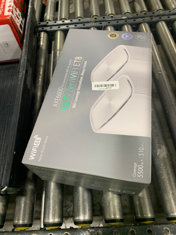 Photo 1 of ASUS ZenWiFi Whole-Home Tri-Band Mesh WiFi 6E System (ET8 2PK), Coverage up to 5,500 sq.ft & 6+Rooms, 6600Mbps, New 6GHz Band, AiMesh,Instant Guard