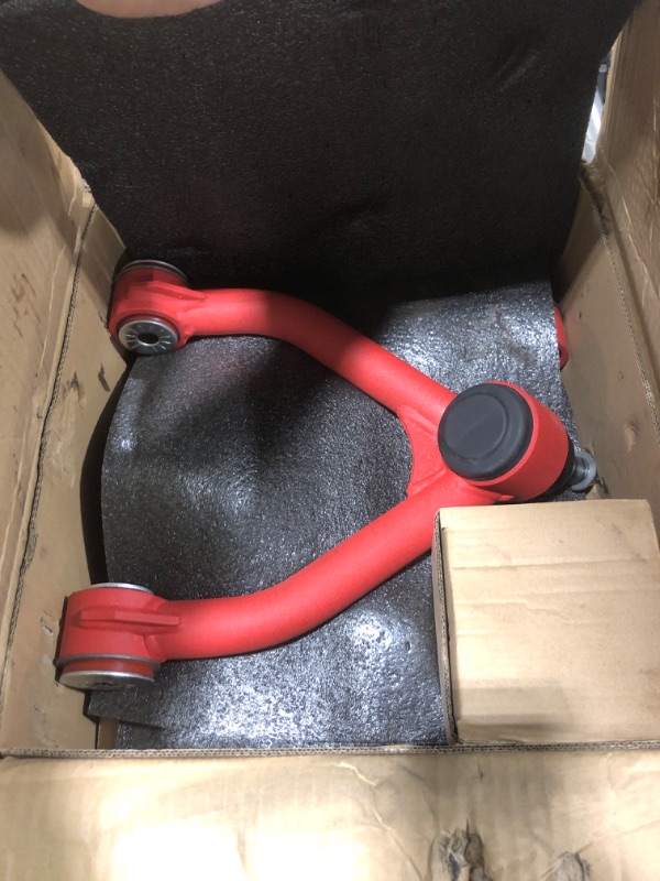 Photo 1 of 2-4" Lift Front Upper Control Arms for 1988-1998 Chevy GMC K1500, 1993-1994 Blazer, 1995-1999 Tahoe, 1992-1999 Yukon, Suburban K1500, PU Bushing, 2 Replacement Ball Joints, Wrinkle Red