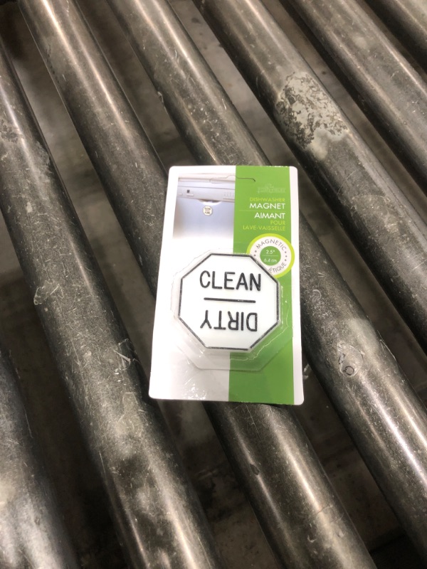 Photo 1 of Fox Run - 5935 Fox Run Clean or Dirty Dishwasher Magnet, 2.5 x 2.5 x 0.25 inches, White