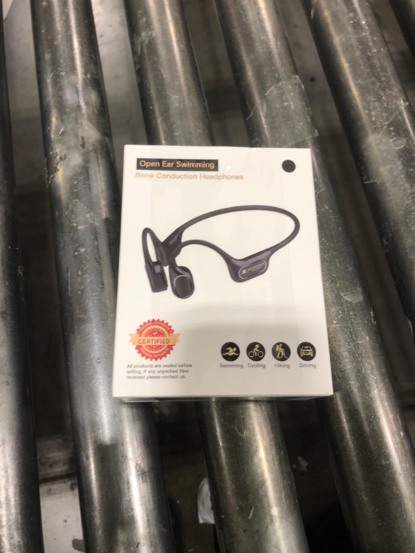 Photo 1 of Swimming Headphones IP68 Waterproof, Open Ear Bone Conduction Headphones Bluetooth 5.4 with 32GB MP3 Player, Secure Comfort Underwater Swim Earbuds for Jogging Cycling Fitness-SurfAudio(Black)