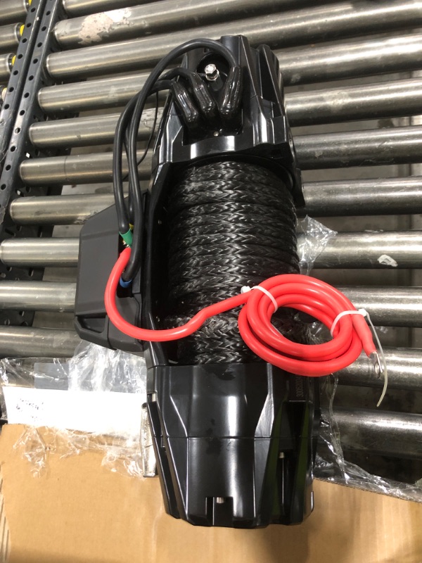 Photo 1 of WARN 103253 VR EVO 10-S Electric 12V DC Winch with Synthetic Rope: 3/8" Diameter x 90' Length, 5 Ton (10,000 lb) Pulling Capacity