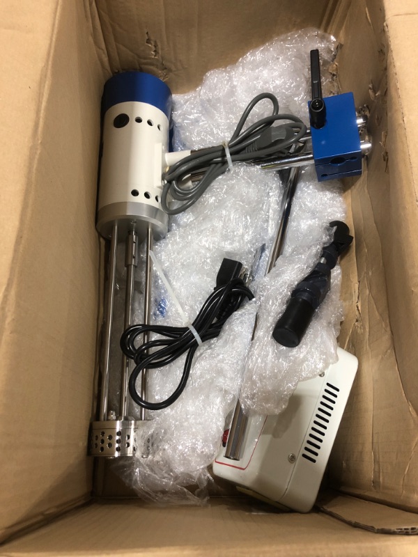 Photo 1 of +UXI Laboratory High Speed Dispersing Homogenizer Emulsifier Capacity 40L (H2O) Water 200-11000r/min 510W Digital Display Blender for Cosmetics/Food/Paints Industry 110V
