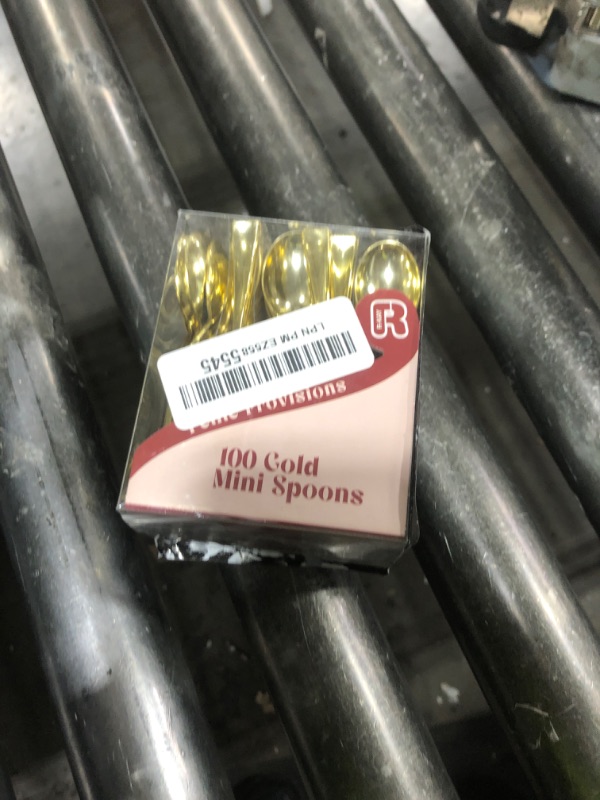Photo 1 of 100 Pack Gold Small Spoons - 4 Inch Gold Mini Spoons For Dessert, Ice Cream, Tastings, Cocktails, BPA Free Dessert Spoons
