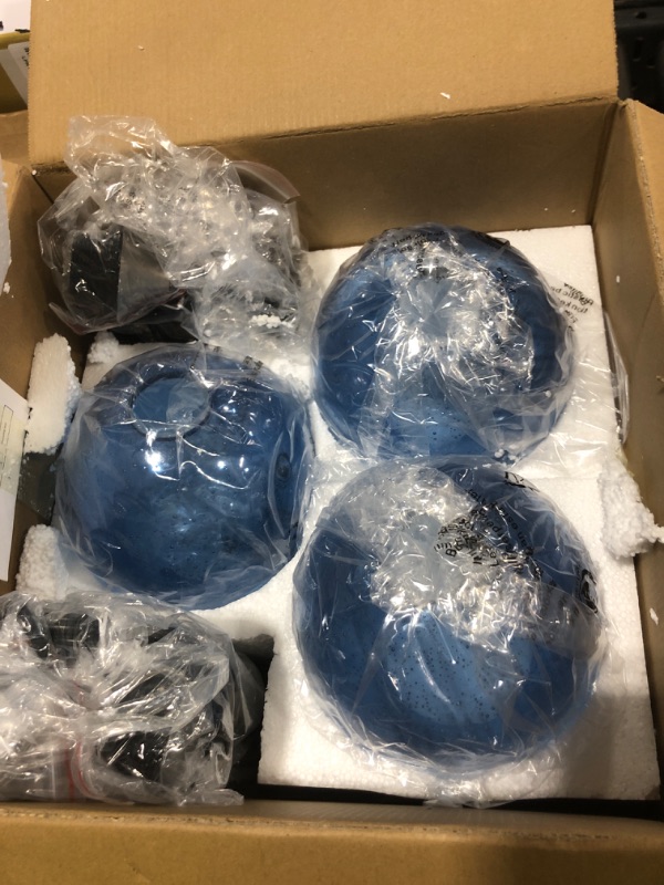 Photo 1 of LBSQJ Blue Glass Pendant Lights Kitchen Island Lighting Globe Pendant Light Fixtures Modern Pendant Lighting for Kitchen Island Bedroom Living Dining Room Light Fixture(5.9in, 3-Pack)