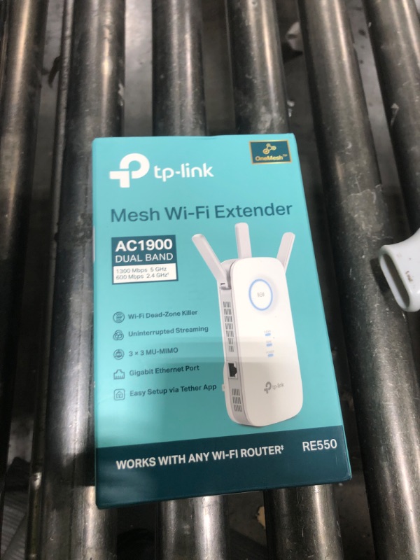 Photo 1 of TP-Link AC1900 WiFi Range Extender RE550 | Dual-Band Wireless Repeater Amplifier w/Gigabit Ethernet Port | Up to 2200 Sq. Ft., 32 Devices | Internet Signal Booster | APP Setup | EasyMesh Compatible