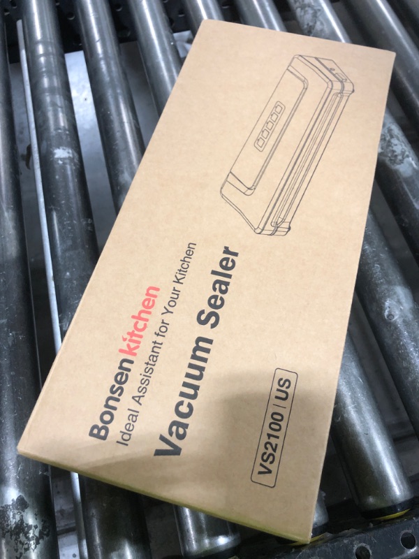 Photo 1 of [Updated 2025] Bonsenkitchen Vacuum Sealer Machine + 40 Vacuum Bags, Fast-Compact/Multi-Functional Food Vacuum Sealer with External Vacuum System, Silver