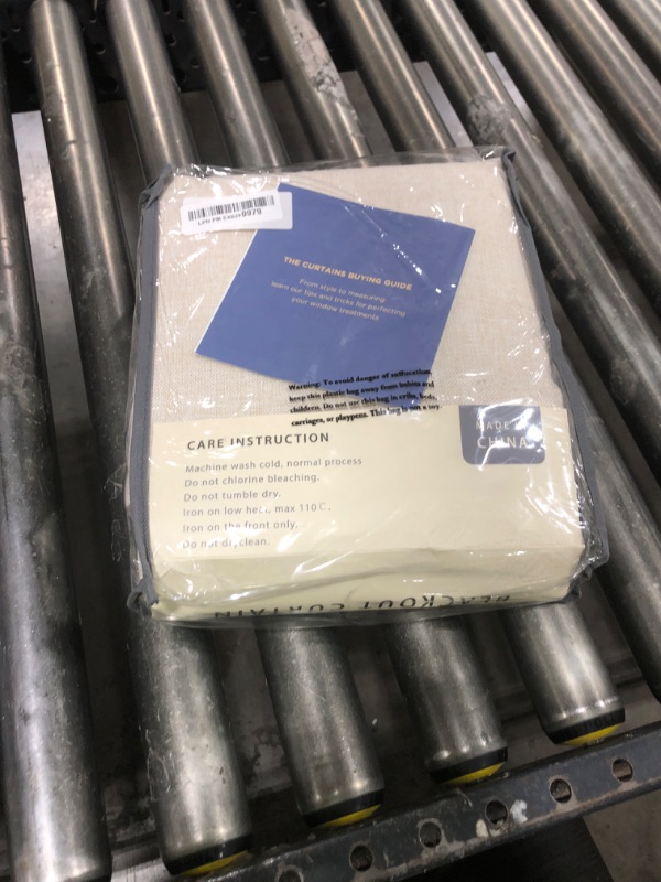 Photo 1 of 100% Blackout Shield Linen Blackout Curtains for Bedroom 96 Inches Long, Back Tab/Rod Pocket Living Room Drapes, Thermal Insulated Blackout Curtains 2 Panels Set, 50" W x 96" L,Cream