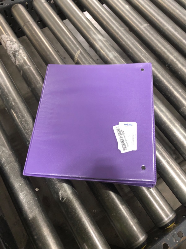 Photo 1 of Avery(R) Heavy-Duty View 3 Ring Binder, 1" One-Touch EZD(R) Rings, 1 Purple Binder (79771)