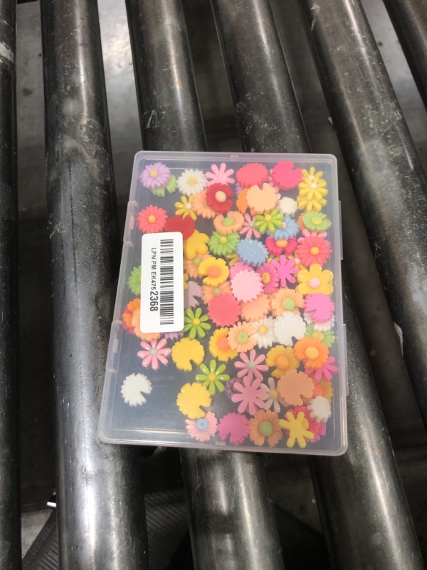 Photo 1 of 100Pcs Daisy Slime Charms Assorted Cute Decoden Embellishments, Kawaii Slime Accessories, Mixed Colors Flower Bulk Flatback Resin Charm for Phone Junk Cases,Scrapbooking Crafting & DIY Decoration