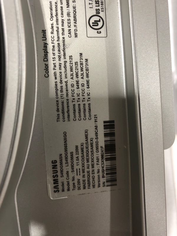 Photo 1 of  Samsung 49" Odyssey OLED (G93SC) Series Curved Gaming Monitor w QD-OLED, 240Hz, 0.03ms, DQHD, G-Sync Compatible, AMD FreeSync Premium Pro,Height Adjustable Stand,3 Yr Warranty,LS49CG932SNXZA 