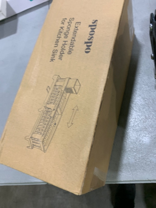 Photo 1 of Extra Large Sponge Holder for Kitchen, Extendable Sink Caddy with High Brush Holder, Sink Caddy Organizer Rack for Sponge, Soap, Dish Brush, Scrubber, Kitchen Accessories for Organization