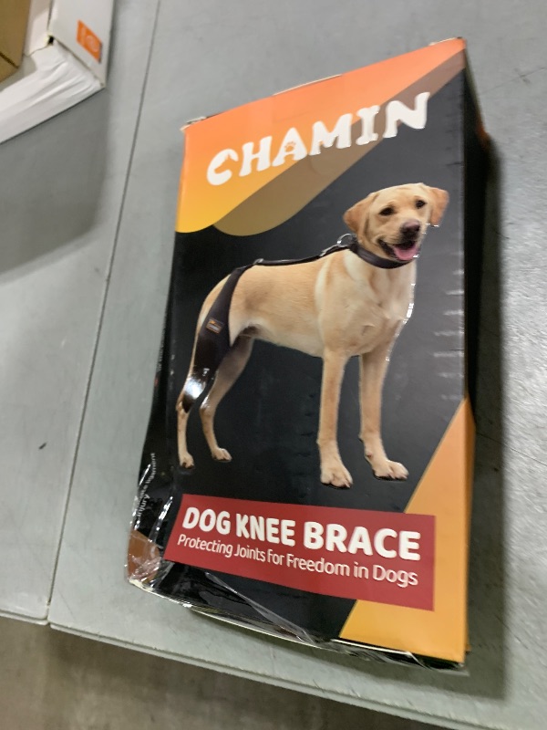 Photo 1 of CHAMIN Adjustable Dog Knee Brace for Torn ACL Hind Leg, Support for Tear Ligament, Osteoarthritis, Rear Leg Limp, Recovery After Surgery,et(Right Leg,L)