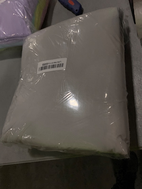 Photo 1 of Amazon Basics Lightweight Super Soft, Wrinkle-Free Easy Care Microfiber 4 Piece Bed Sheet Set with 14-Inch Deep Pockets, King, Light Gray, Solid