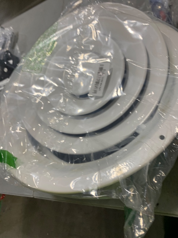 Photo 1 of 10" Round Ceiling Diffuser White Powder Coated. Fitting in 10" Duct