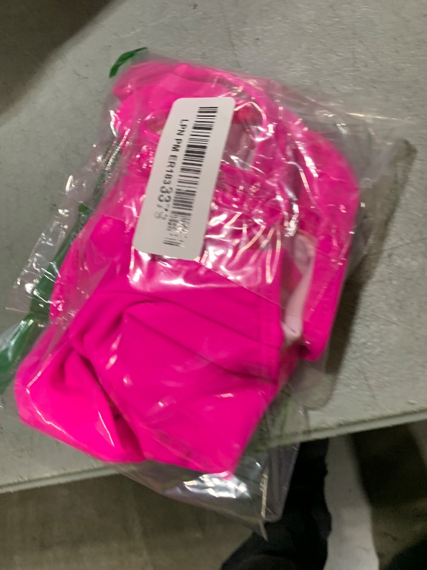Photo 1 of Vogueric Women's Bikini Bottoms Side Shirred Hipster Swimsuit Bottom Low Waisted Bathing Suit Bottoms Hot Pink Large