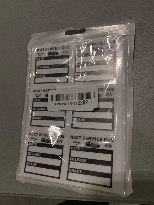 Photo 1 of NOYOC Oil Change Stickers, Static Cling 120 Count 2x2 Inches Oil Change Reminder Sticker for Windshield, No Residue Clear Next Service Due Maintenance Labels for Car Auto Vehicle Window Decals (Black)