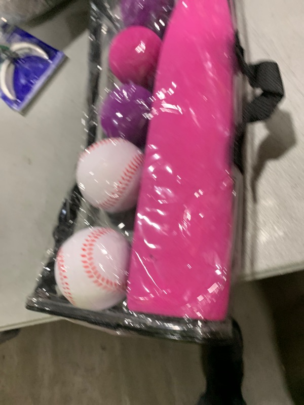 Photo 1 of CeleMoon 22 Inch Foam Baseball Bat with 6 Soft Balls for Kids Toddlers Youths Outdoor Indoor Sport T Ball Game Playing (Pink)