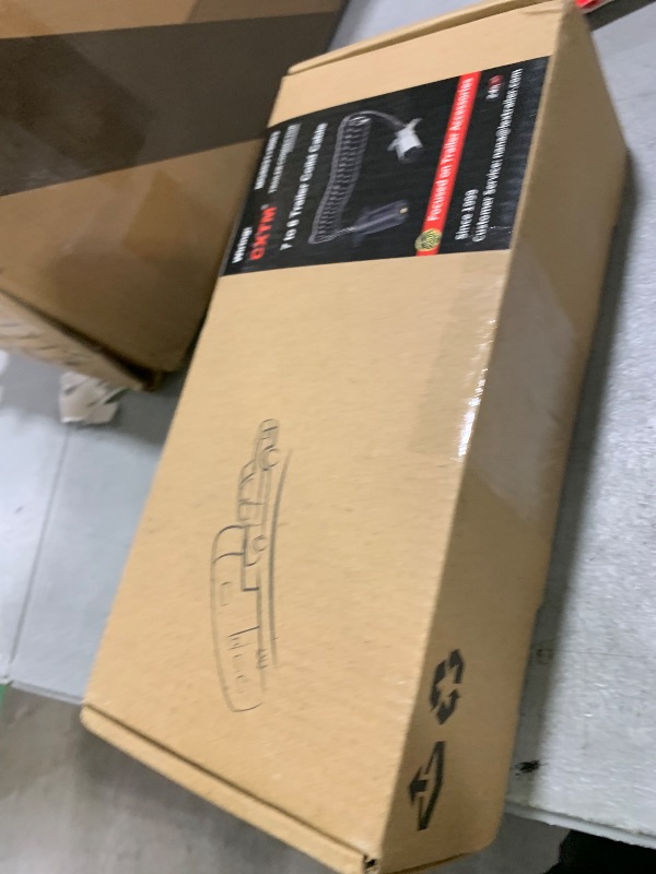 Photo 1 of CXTM 7 Pin to 6 Pin Trailer Adapter, Coiled Trailer Cord Stretches 8 Feet, 7-Wire to 6-Wire Coiled Cable RV 7 to 6 Trailer Wiring Extension Cord