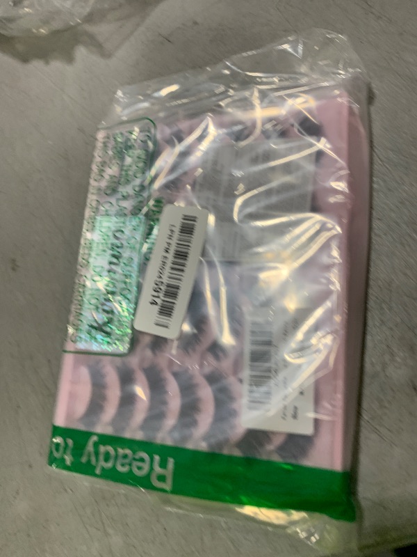 Photo 1 of False Eyelashes D-Curl Faux Mink Lashes Fake Lashes Extensions Wispy Lash Soft Russian Strip Eyelashes Pack, 14 Pairs