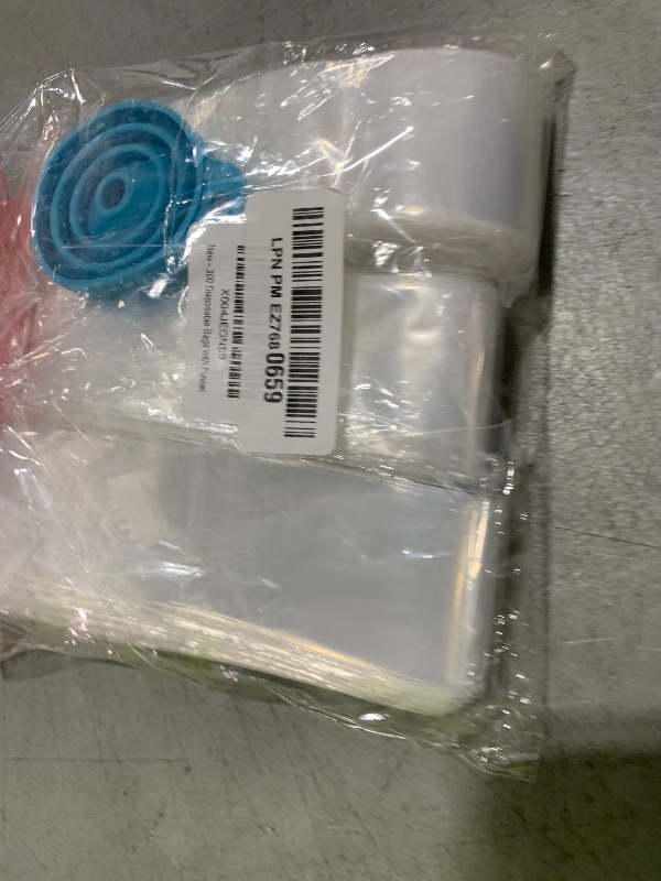 Photo 1 of 300 Disposable Ice Popsicle Mold Bags Comes With A Funnel, BPA Free Freezer Tubes, Healthy Snack Yogurt Stick Juice Fruit Smoothies Ice Freezing
