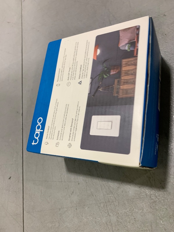 Photo 1 of TP-Link Tapo Matter Smart Light Switch: Voice Control w/Siri, Alexa & Google Home | UL Certified | Timer & Schedule | Easy Guided Install | Neutral Wire Required | Single Pole | Tapo S505(2-Pack)