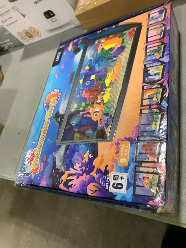 Photo 1 of AKWME 8 in 1 Fish Tank Building Sets, Marine Aquarium Building Block with LED Light Party Favors 9 Model Toy Including Octopus Crab, Christmas Birthday Gifts for Boys Girls Kids Ages 6 8 10 12+