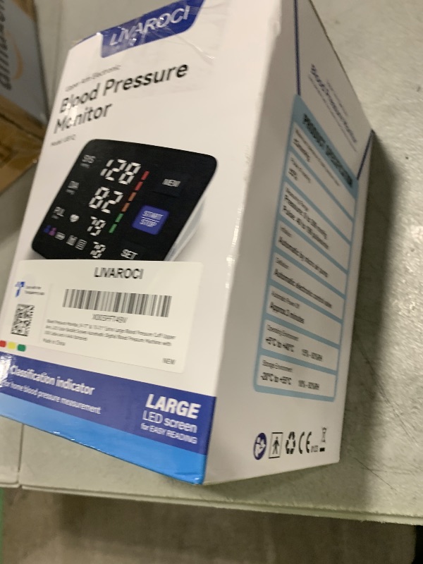 Photo 1 of Blood Pressure Monitor, 9-17'' & 13-21'' Extra Large Blood Pressure Cuff Upper Arm, LED Color Backlit Screen Automatic Digital Blood Pressure Machine with USB Cable and 4 AAA Batteries