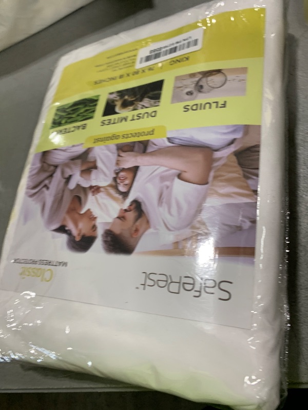 Photo 1 of SafeRest Waterproof Mattress Protector King Size – Absorbent Breathable Soft Fitted Bed Cover with 18" Deep Stretchable Pockets – Machine Washable King Mattress Cover