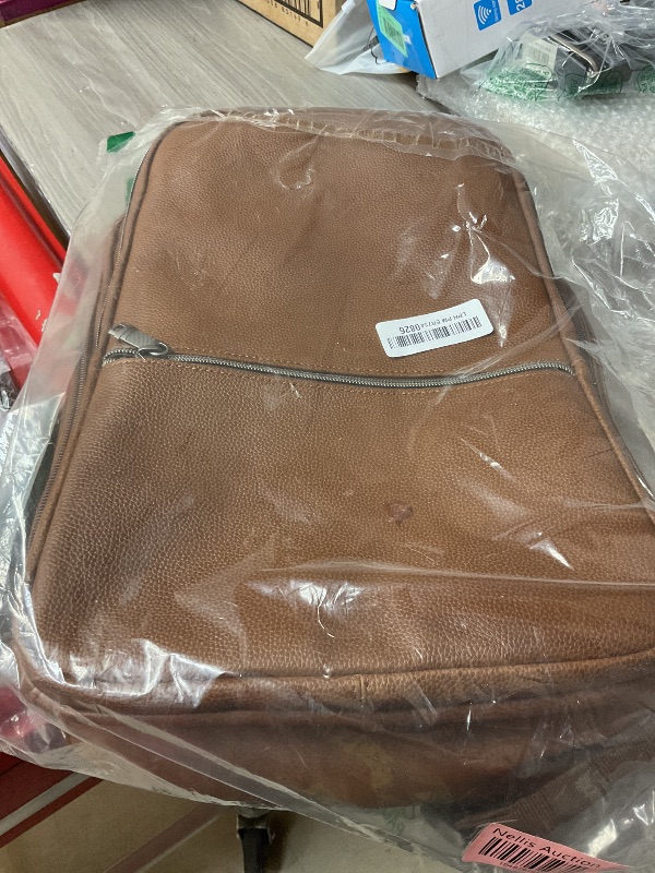 Photo 1 of Samsonite Classic Leather Slim Backpack, Cognac , One Size
