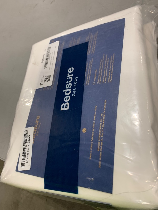 Photo 1 of Bedsure White Duvet Cover Queen Size - 3 Pieces Prewashed Extra Soft Bedding Set, Includes 1 Duvet Cover 90x90 Inches with Zipper Closure & 2 Pillow Shams, Comforter Not Included