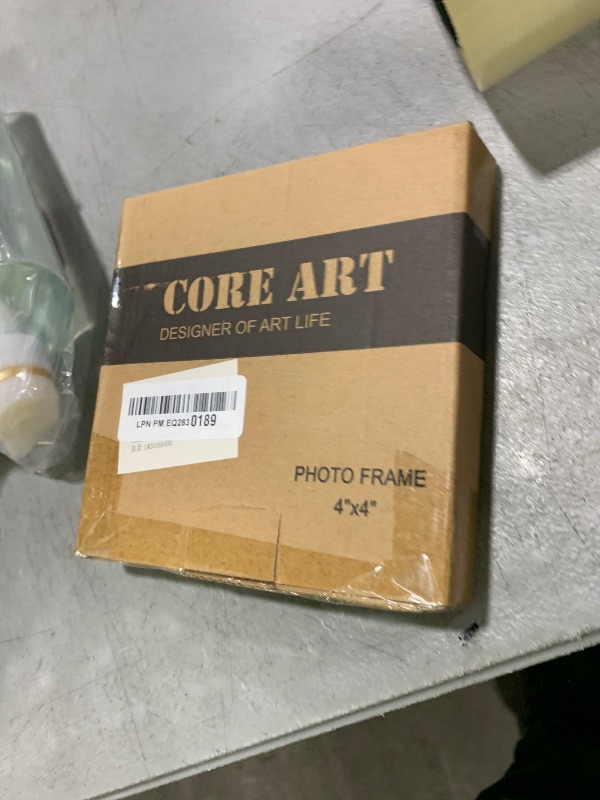 Photo 1 of CORE ART 4x4 Picture Frame, Handmade Wood Rustic Black Photo Frame, High Definition Semi-tempered Glass Wall or Tabletop Display