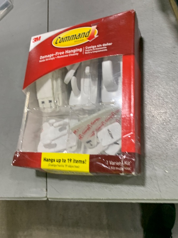 Photo 1 of Command Variety Pack, Including 10 Pairs of Picture Hanging Strips, 6 Wire Hooks and 8 Utility Hooks for Hanging, Organization and Storage, Damage-Free Hanging Up to 19 Items, 1 Kit