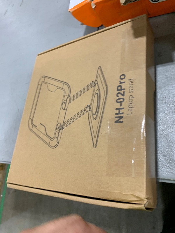 Photo 1 of Adjustable Laptop Stand for Desk with 360 Base, Ergonomic Laptop Riser, Mount, Holder Notebook Computer Stand for MacBook Air Pro, HP, Dell, XPS, HP 16" Laptops - Gray