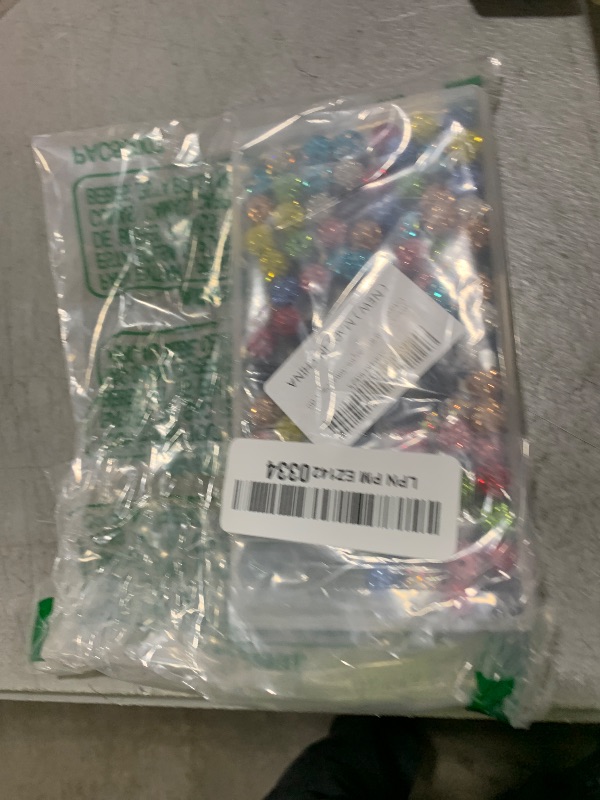 Photo 1 of 100pcs 10mm Rhinestone Clay Beads for Crafting - Ice Collection Baseball Bling Style, Round Shamballa Disco Ball Design, Fancy Sparkle for DIY Jewelry Making Christmas Decor (10 Colors)